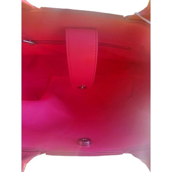 NWT Worthington Wor Woven Shopper pink bag. - Picture 5 of 6